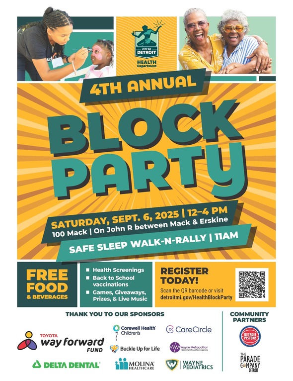 Join Detroit’s 4th Annual Block Party for Family Fun and Health Services