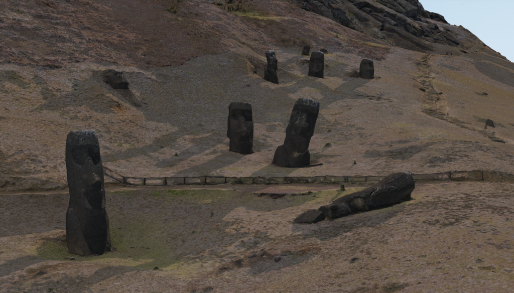 Digital 3D Model Reveals Rapa Nui Moai Statues and Ancient Workshops