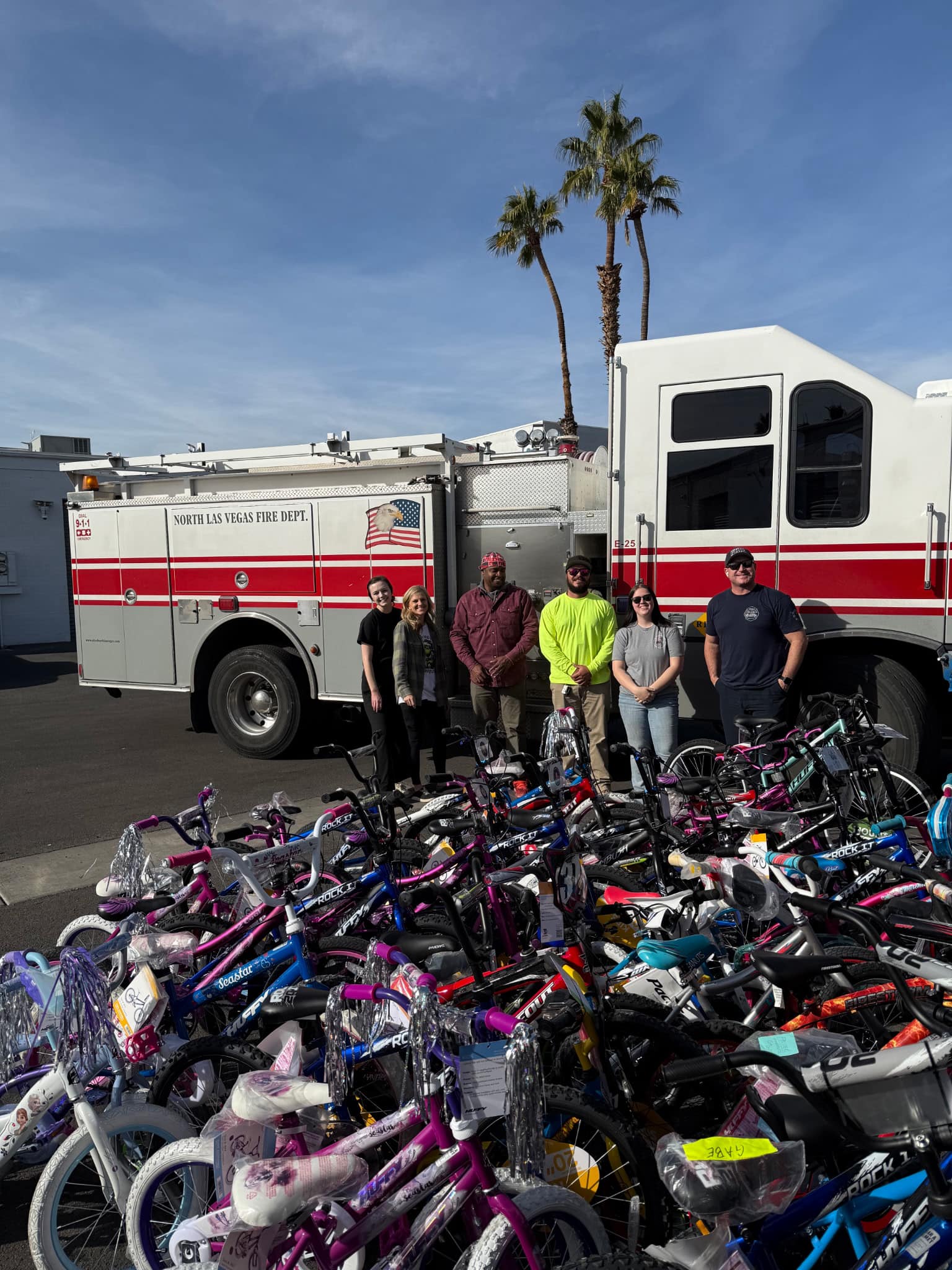 Santa Swaps Sleigh for Fire Truck in Las Vegas Toy Drive
