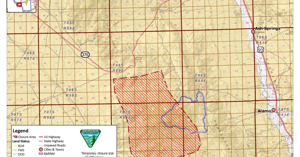 BLM Approves Temporary Closure of 22,987 Acres Starting March 2026