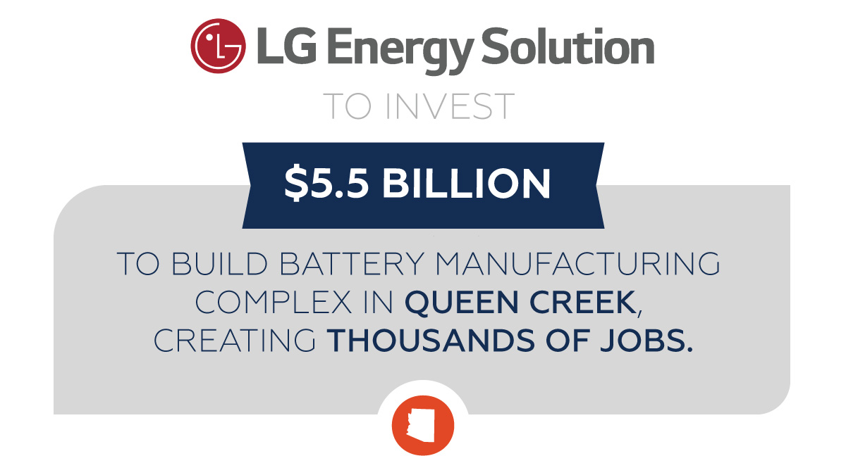 LG Energy Solution Invests .5B in Arizona Battery Manufacturing Complex