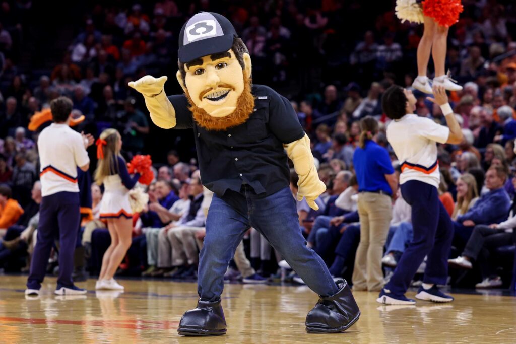 Luke Combs Mascot Joins Cavman at UVA Game to Promote Concert