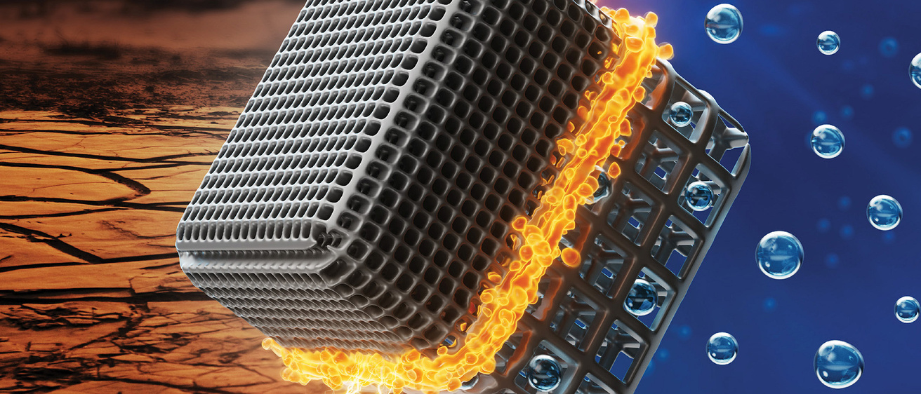 Sunlight-Activated Lattice Captures and Stores Water from the Air