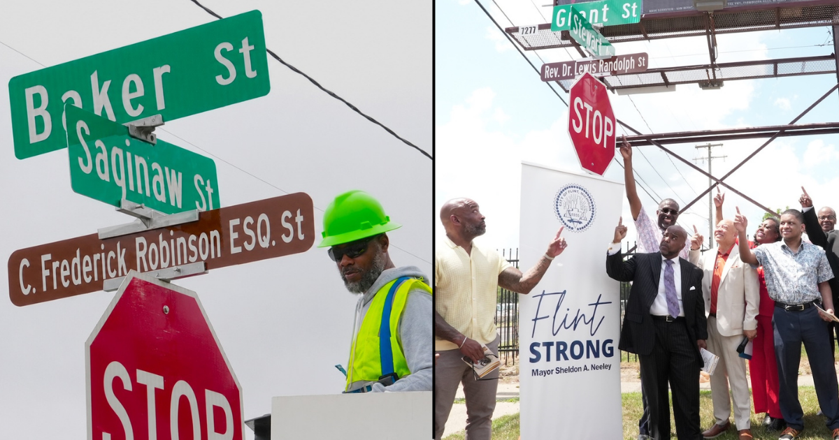Flint Honors C. Frederick Robinson and Rev. Dr. Randolph with Street Dedications Flint Honors C. Frederick Robinson and Rev. Dr. Randolph with Street Dedications