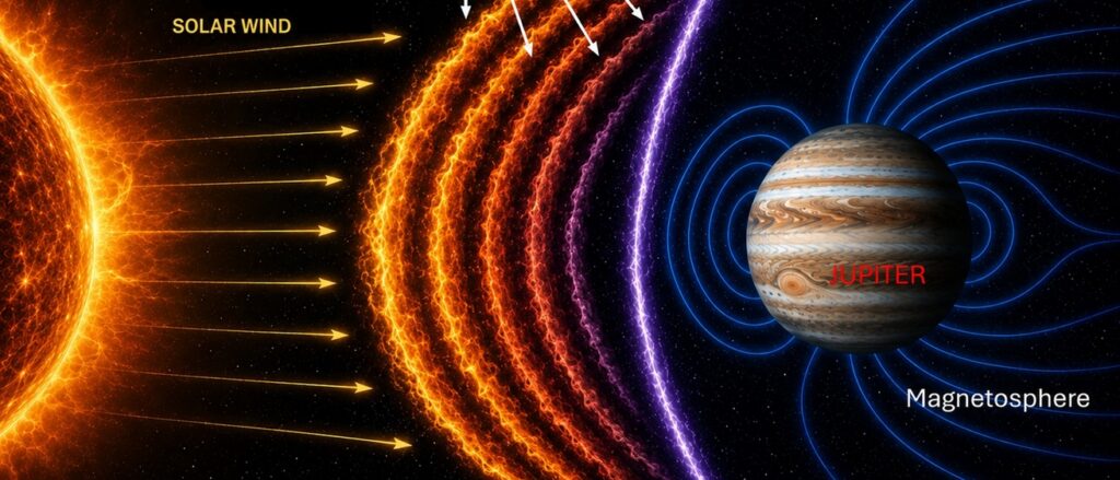 University of Iowa Team Reveals New Insights on Jupiter’s Bow Shock University of Iowa Team Reveals New Insights on Jupiter’s Bow Shock