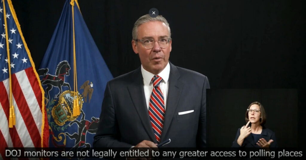 Pennsylvania to Federal Election Monitors: You’re Not Above the Law