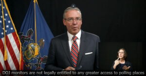 Pennsylvania to Federal Election Monitors: You’re Not Above the Law Pennsylvania to Federal Election Monitors: You’re Not Above the Law
