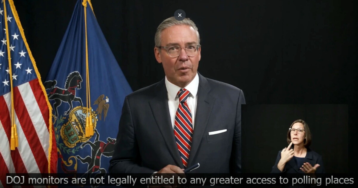 Pennsylvania to Federal Election Monitors: You’re Not Above the Law Pennsylvania to Federal Election Monitors: You’re Not Above the Law